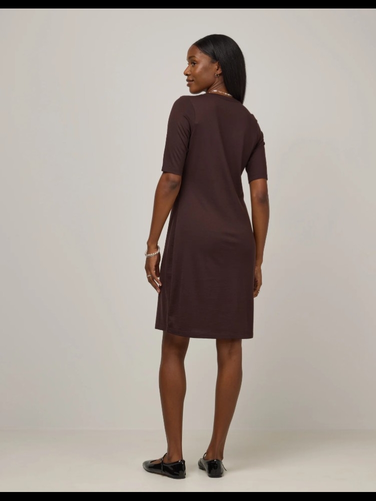 Nwt Wool&/Wooland Chloe Fitted Dress In Espresso — image 3 of 3